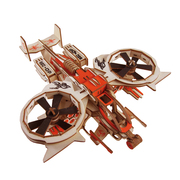 激光木制仿真飞机模型，拼装儿童3d立体拼图，玩具毒蝎战斗机