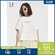 it izzue女装短袖T恤夏季时尚个性蝙蝠袖设计1167U1G