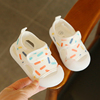 春夏宝宝学步凉鞋卡通小熊，6个月-2岁透气防滑男女婴儿鞋网布