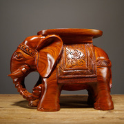 花梨木雕大象换鞋凳摆件，实木雕刻大象凳子，红木工艺品家居客厅装饰
