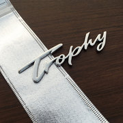 3d立体纪念版金属车贴trophy英文，侧标装饰贴后尾标改装后车窗贴标