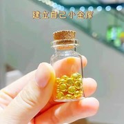 装金豆豆子的小瓶子，攒存黄金瓜子，收藏玻璃容器储存钱罐子密封