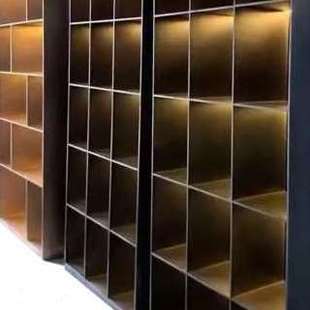不锈钢装饰柜来图定制金属，书柜酒柜壁龛客厅储物展示置物层板柜架