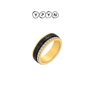 双11一撇一捺YPYN白昼降临钛钢戒指中性款男女陶瓷指环