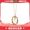 香港直邮pdpaola方形椭圆形，彩色宝石装饰镀金letter项链tco01-2