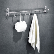 浴室毛巾架免打孔304不锈钢卫生间，毛巾挂架单杆毛巾杆可移动挂钩