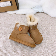 nonochild2023冬季羊皮毛一体，儿童雪地靴，真皮防滑宝宝鞋靴子