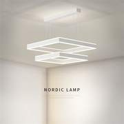 芙馨 现代简约led吊灯北欧创意餐厅卧室灯2022年白色简约饭厅