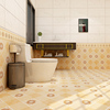 浴室地板贴纸防水墙纸，pvc耐磨自粘翻新卫生间地砖防滑仿瓷砖墙贴