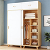 衣柜推拉门简约现代实木板式出租房，家用北欧经济型衣橱移门柜子