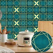 轻奢风格仿皮革纹几何图案地板贴厨房浴室瓷砖桌面翻新防滑