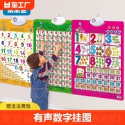 数字1到100儿童早教有声挂图字母表墙贴拼音学习卡片教具益智汉语