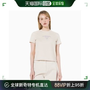 韩国直邮CalvinKleinJeans T恤 Calvin Klein Jeans CK 女象牙