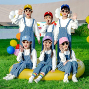 儿童啦啦队演出服糖果色班服小学生运动会服装幼儿园团体表演服装