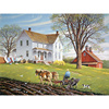 美式乡村风格油画手绘乡村沙发墙装饰画 春天的耕作欧式装修风景