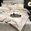  床上全棉纯棉床品被套高档床单式床笠长绒棉纯色磨毛四件套