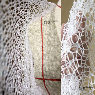 「不规则网纱」镂空渔网创意设计师面料，手工diy服装裙子高档布料