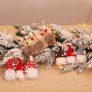 铭冠圣诞节装饰品创意，老人公仔木质夹子圣诞仿真卡通麋鹿夹子