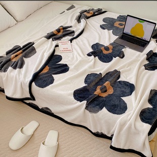 午睡毯卡通夏季空调毯学生毯牛奶，绒办公室盖毯午休单人毛毯子(毛毯子)