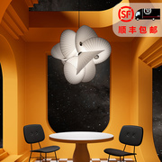日式侘寂风民宿家用餐厅，灯具简约现代咖啡厅吧台北欧个性布艺吊灯