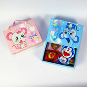 喜饼喜蛋盒满月诞生礼盒，创意粉色韩式百日宴，糖盒抽屉手提盒子
