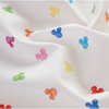 韩国进口迪士尼纯棉可爱卡通平纹，布料服装床单，包包帽子米奇彩虹
