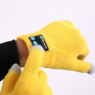 跨境蓝牙手套 可接听电话手套音响耳机双频音乐 保暖触屏手套