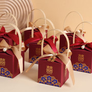 喜糖盒子创意结婚网红喜糖盒ins风婚礼喜糖袋中式婚庆糖果盒