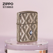 ZIPPO之宝蔷薇水晶防风煤油打火机水晶镶嵌创意