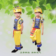 新演六一儿童民族服装男童葫芦丝演出F服壮款苗族傣族彝族表族服