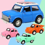 儿童玩具车模型声光可开门铝合金车，甲壳虫回力小汽车保时捷摩托车