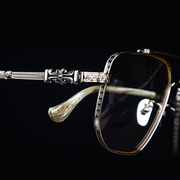超大框装饰眼镜 素颜眼镜 近视眼镜框 复古十字架 个性可配有度数