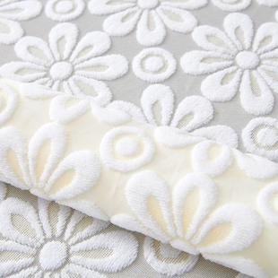 白色蕾丝加密沙发靠背巾床头长方巾多功能防尘盖布餐桌布可裁剪