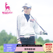 SVG高尔夫春秋季简约长袖外套女款时尚小立领网格棒球服