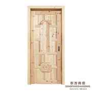 定制新中式杉木门，木窗复古原木实木门，套装门谷仓门室内门房间门
