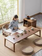 榻榻米茶桌日式禅意茶几实木，小桌子飘窗书桌，阳台中式小矮炕桌家用