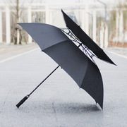 德版透气双层自动雨伞长柄超大30寸加固厚抗暴风雨2-3人高尔夫伞