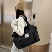 大容量防水短途旅行包女手提行李袋衣物包健身干湿分离纯色收纳包