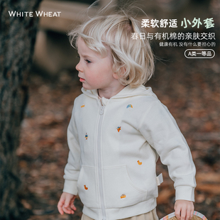 whitewheat儿童2024春季纯棉外套男女童外出洋气宝宝时髦上衣