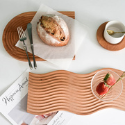 沃家无漆实木砧板切菜板日式寿司烘焙托板榉木面包板家用拍照道具