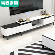 钢琴烤漆电视柜简约现代可伸缩电视柜茶几组合套装北欧小户型