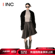 MARK GONG 设计师品牌IINC 23AW不对称百褶短裙半身裙下装女