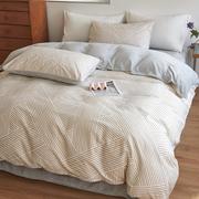 纯棉加绒床上四件套牛奶绒被套床单珊瑚绒法兰绒冬季床上用品