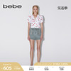 bebe春夏系列女士短款双排扣设计感休闲牛仔短裤211508