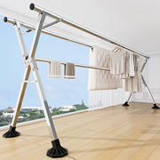 折叠晾衣架落地室内家用阳台卧室室外不锈钢，凉伸缩式杆晒被子神器