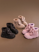 女童鞋子儿童雪地靴2023秋冬冬季宝宝短靴，加绒加厚防水大棉鞋