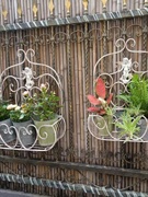 欧式铁艺花篮花架窗台壁挂墙饰品绿萝户外阳台栏杆悬挂花槽置物架