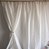 外贸窗帘成品麻布白色窗帘，纯色客厅卧室简约现代可定制