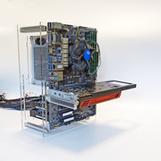 开放式机箱atx透明个性，机箱立式卧式机箱水冷风冷电脑主机台式
