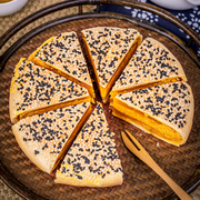 500g板栗蛋黄月饼传统温州大月饼酥皮手工紫薯蛋黄月饼